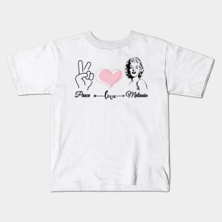 Peace Love Melanin African American Women Kids T-Shirt